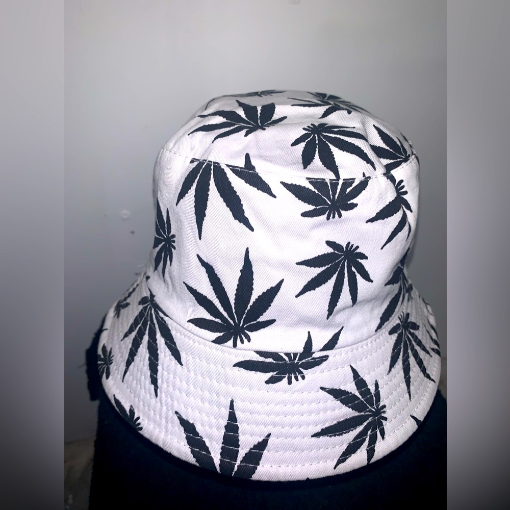 Print and Solid Bucket Hat